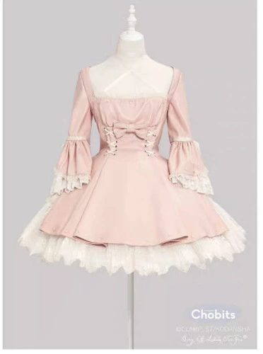 "Lullaby" x "CLAMP Chobits" collaboration Lolita OP Dresses and Their Matching Accessories
