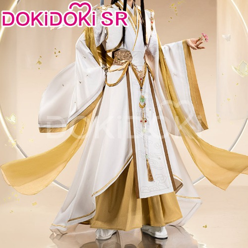 DokiDoki-SR Anime Heaven Official's Blessing Cosplay Xie Lian Tian Guan Ci Fu Cosplay Ancientry Crown Prince ver Cosplay White Gold XieLian TGCF | M-Order Processing Time Refer to Description Page
