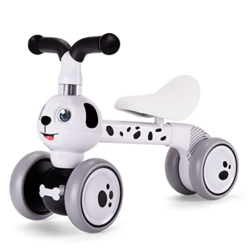 YGJT Baby Balance Bike Toys for 1 Year Old, Birthday Gifts for Boys and Girls, Silent Wheels & Non-Pedal Baby Walker Riding Toys for 10-36 Months Toddlers, Kids First Bike Gifts Spotty Dog - Dalmatian