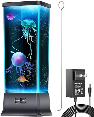 CALOVER Gifts for Kids Men Women Friends Family Cool Jellyfish Lamp Night Light for Girls Boys Kids Home Office Bedroom Decor for Christmas Holiday Birthday Party - Modern