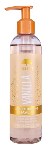 Tree Hut Vanilla Moisturizing & Hydrating Bare Shave Oil, 7.7 fl oz, Gel-to-Oil Formula, Ultra Hydrating Barrier for a Close, Smooth Shave, For All Skin Types - Vanilla - 7.7 Fl Oz (Pack of 1)