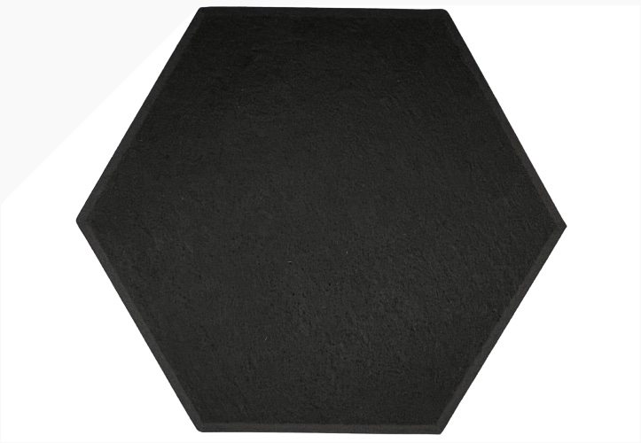 Hexagon PET Felt Acoustic Panels - 12 Pack - Eco Friendly Sound Absorption Panels - Black