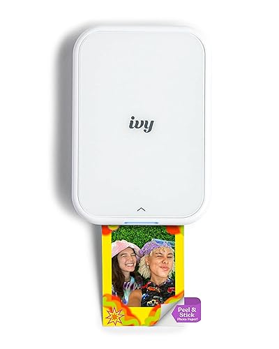 Canon Ivy 2 Mini Photo Printer, Print from Compatible iOS & Android Devices, Sticky-Back Prints, Pure White - Pure White
