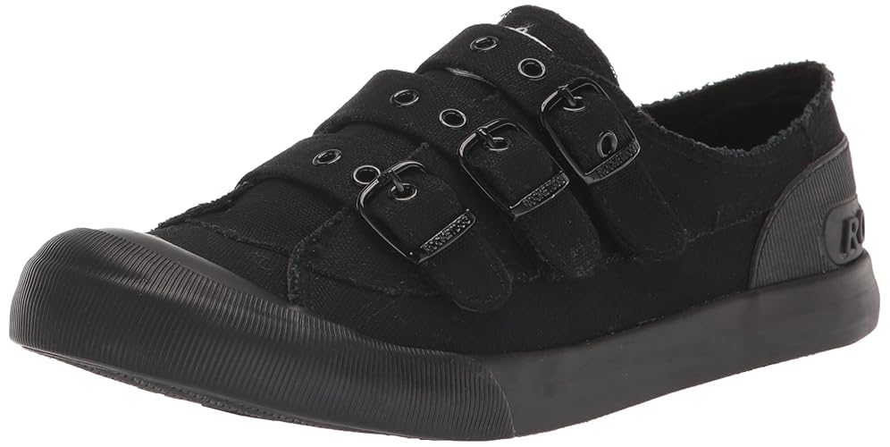 Rocket Dog Womens Jolissa Sneaker Skate Shoe - 8.5 - Black/Black Foxing