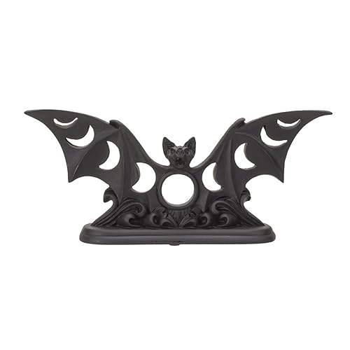 Pacific Giftware Alchemy Gothic Lunaeca Tea Light Candle Holder Phases of The Moon Bat Ornament