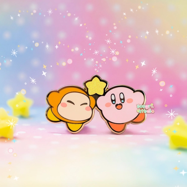 Poyo and Dee Star Hard Enamel Pin