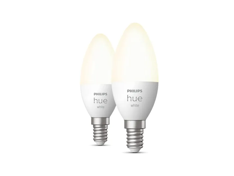 Philips Hue White, ampoules LED Connectées E14, Compatible Bluetooth, pack de 2