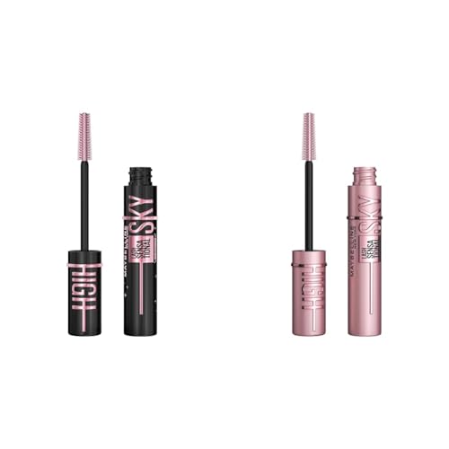Maybelline Lash Sensational Sky High Mascara 2 Count Bundle with Volumizing Blackest Black and Cosmic Black - COSMIC BLACK+ BLACKEST BLACK - 0.24 Fl Oz (Pack of 1)