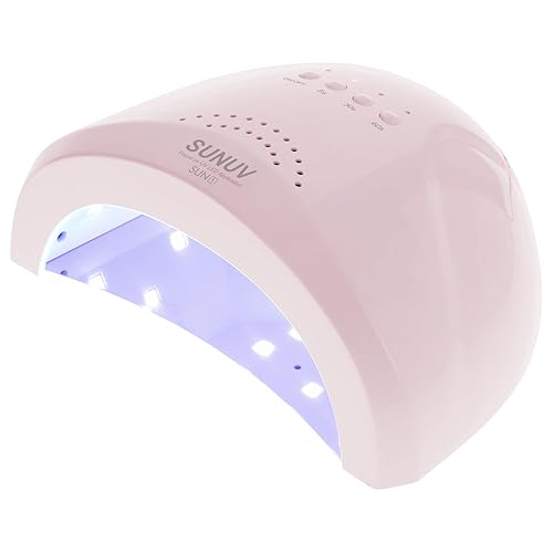 SUNUV 48W UV Light for Gel Nails, UV Dryer for Gel Polish with 3 Timer Settings Professional LED Nail Lamp Art Tools Auto Sensor SUNone Pink - Baby Pink
