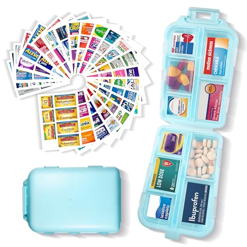 Pill Organizer with Medicine Labels 
