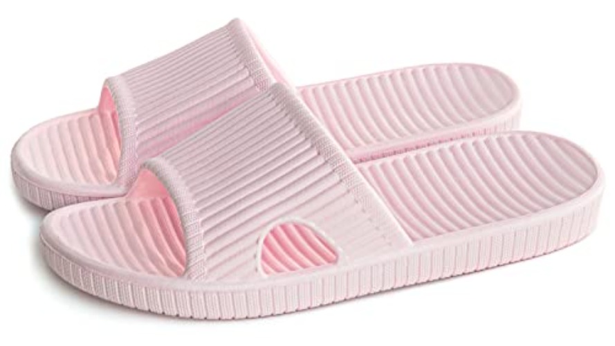Happy Lily Shower Shoes, Women & Men’s Shower Slippers, Slides Sandals Pool Slides House Slippers Non-Slip Indoor Bathroom Shoes Beach Sandals Summer Shoes - 7.5-8.5 Women/6-7 Men - Pink