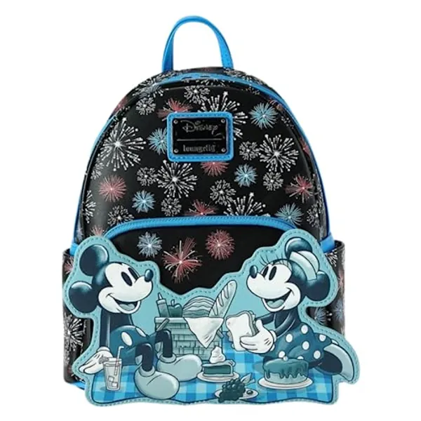 Loungefly Disney Mickey Mouse Fireworks Summertime Picnic Mini Backpack Exclusive