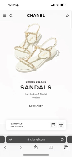 Chanel sandals white 