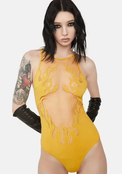 Gold Smokin Mirrors Bodysuit | Medium