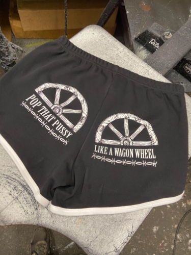 Pop That Pussy Like A Wagon Wheel - Booty Shorts | XL