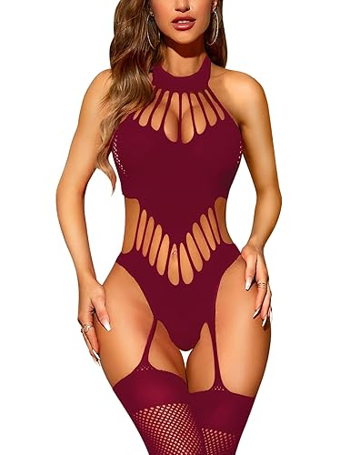 VORTICALIA Fishnet Bodysuit Bodystocking 