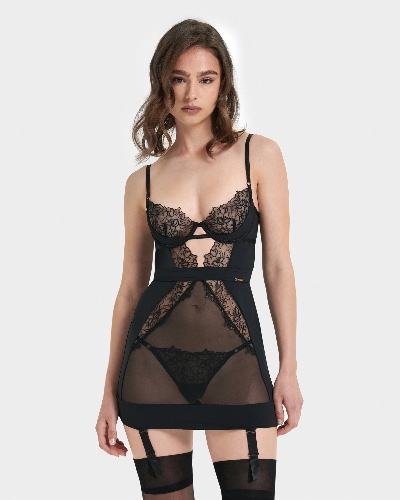 Alanna Wired Longline Basque Black | Black / 12B