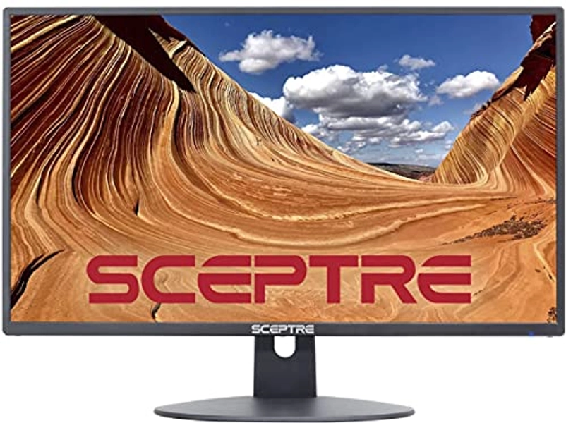 Sceptre 24-inch Professional Thin 1080p LED Monitor 99% sRGB 2x HDMI VGA Build-in Speakers, Machine Black (E248W-19203R Series) - 24" 75Hz - Monitor
