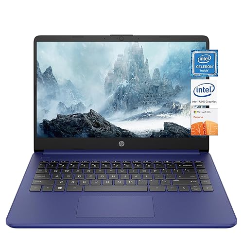 HP Stream 14-inch Laptop, Intel Celeron N4120, 16GB RAM, 576GB Storage(64GB eMMC+512GB Micro SD), 14-inch HD Display, Win 11 H in S Mode, One Year of Microsoft 365 (Indigo Blue), W/GaLiMu