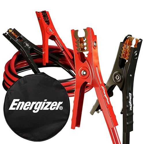 Energizer Jumper Cables for Car Battery, Heavy Duty Automotive Booster Cables for Jump Starting Dead or Weak Batteries with Carrying Bag Included (16-Feet (4-Gauge) - 16 Feet (4-Gauge)