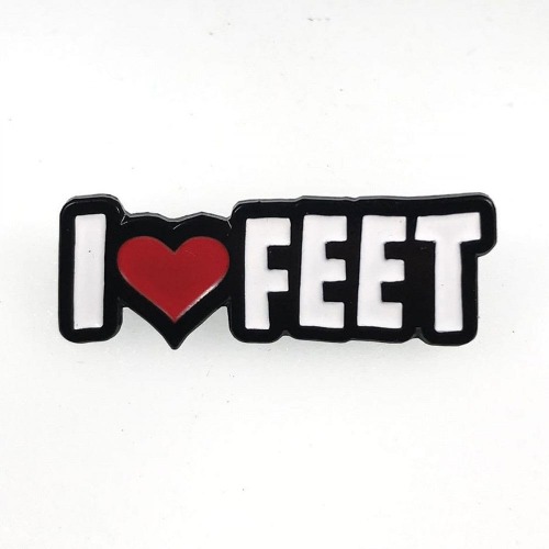 I Love (Heart) Feet Enamel Pin