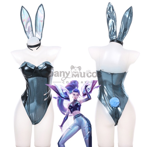Game League of Legends Cosplay K/DA Kaisa Bunny Girl Cosplay Costume - L