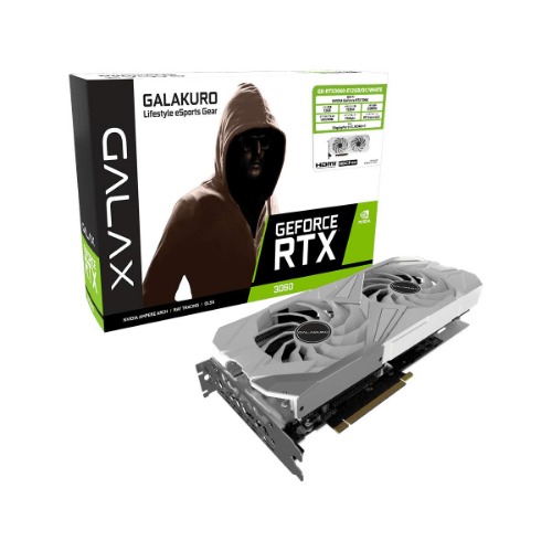 玄人志向 NVIDIA GeForce RTX3060 搭載 グラフィックボード GDDR6 12GB GALAKURO GAMINGシリーズ 【国内正規代理店品】 GK-RTX3060-E12GB/OC/WHITE - 3. 12GBメモリ OCモデル ￥49,480
