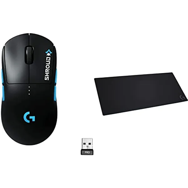 Logitech G Pro Wireless Gaming Mouse + G840 XL Cloth Gaming Mouse Pad Bundle - Shroud Edition
