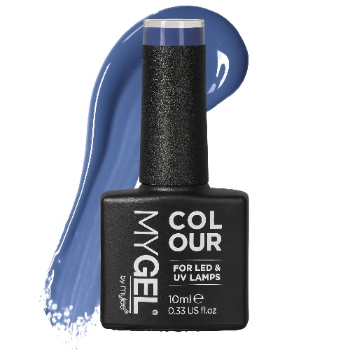 MYGEL by Mylee Nail Gel Polish 10ml [Monday Blue] UV/LED Soak-Off Nail Art Manicure Pedicure for Professional, Salon & Home Use [Blue Range] - Long Lasting & Easy to Apply