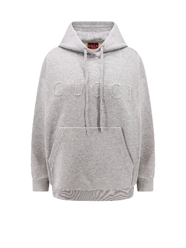 Sweatshirt with embossed Gucci Logo - M