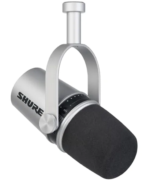 Shure MV7 USB Podcast Microphone - Silver