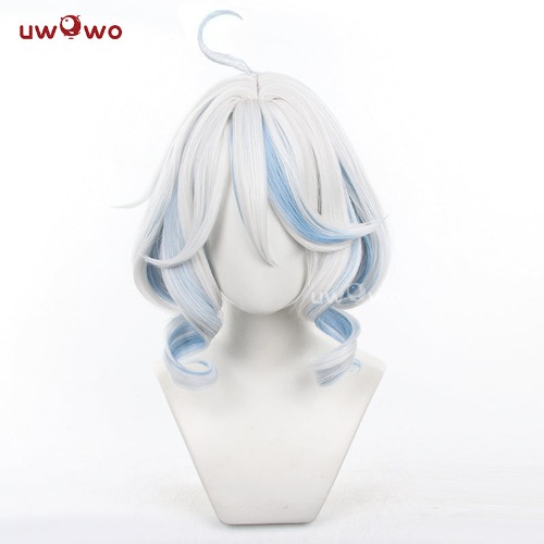 【Pre-sale】Uwowo Genshin Impact Furina Focalors Cospaly Wig Light Blue And Silver Hair Two Styles | Short Hair