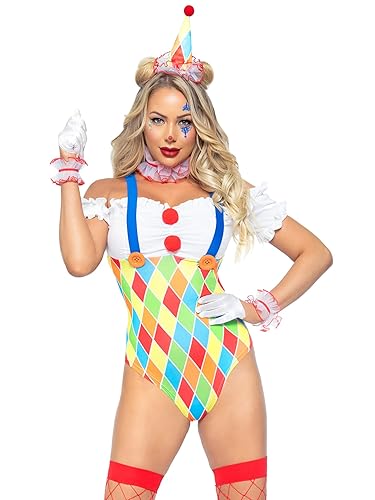 Leg Avenue Women's 4 Pc Clown Cutie Costume - Medium