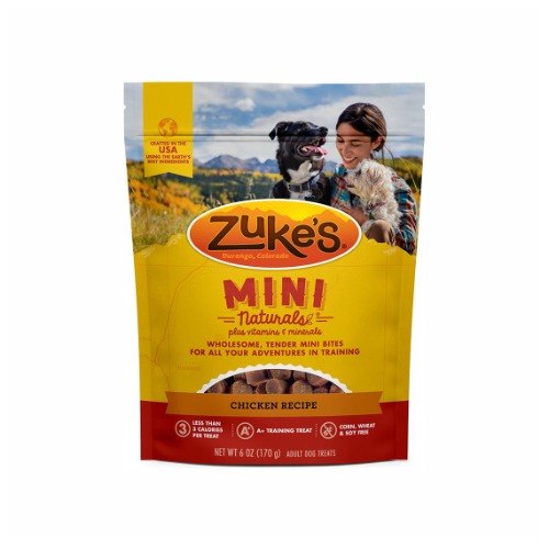 Zukes Mini Naturals Dog Treats | Chicken / 6 oz Bag