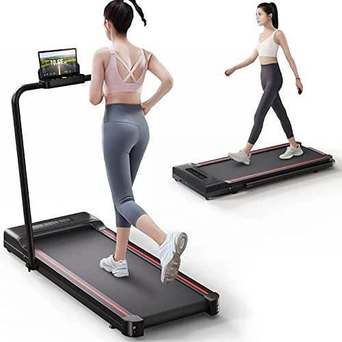 Treadmill-Walking Pad-Under Desk Treadmill-2 in 1 Folding Treadmill-Treadmills for Home-Black Red - red+black