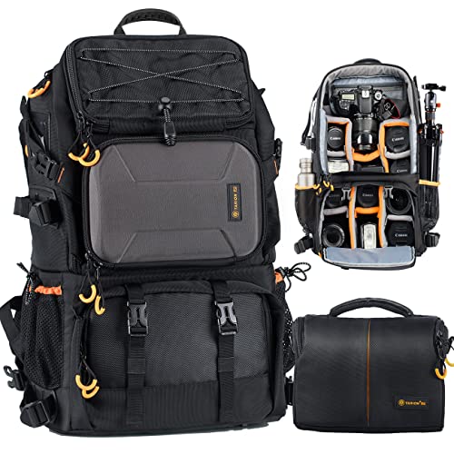 TARION Pro PB-01 Zaino Fotografico Grande e Borsa a Tracolla per Fotocamera per Obiettivi Treppiede Laptop 15.6" Zaino Fotocamera Reflex Grande Capacità Viaggio Trekking Camping - Pb-01.