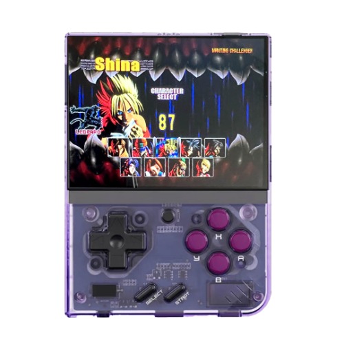Retro Gaming Miyoo Mini Plus + Gaming - Transparent Purple