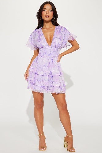 Sierra Chiffon Maxi Dress - Lavender | L