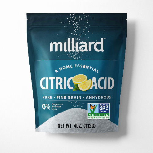 Milliard Citric Acid 4 Ounce - 100% Pure Food Grade Non-GMO Project Verified - 