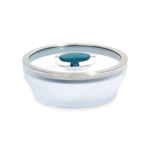 Anyday Microwave Cookware | 2 Piece Medium Shallow Dish | Microwave Cooker | Microwave Steamer for Cooking | Microwave Safe Mixing Bowls | Vegetable Steamer | Microwave Egg Cooker - Medium Shallow Dish (2pc) - Kale