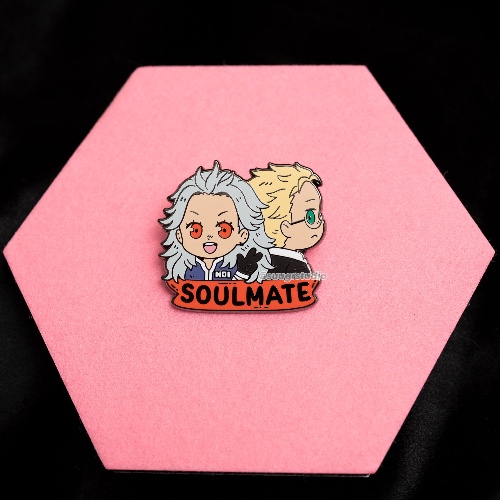 Dorohedoro "Soulmate" Shin x Noi Hard Enamel Pin - [B Grade] / Simple Rubber Back