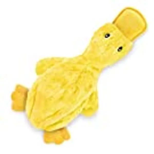 Best Pet Supplies Crinkle Dog Toy for Small, Medium, and Large Breeds, Cute No Stuffing Duck with Soft Squeaker, Fun for Indoor Puppies and Senior Pups, Plush No Mess Chew and Play