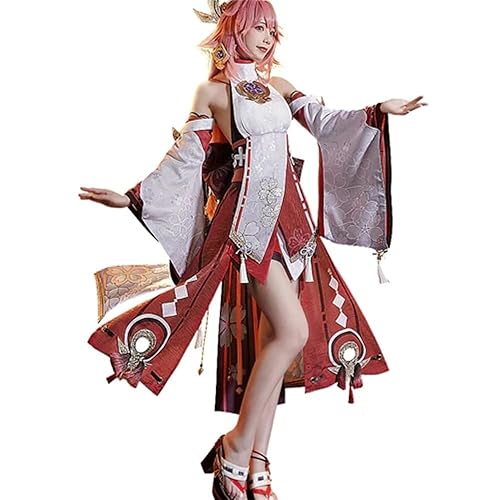 KIRA KIRA Yae Miko Cosplay Doki-SR Game Genshin Impact Yae Miko Cosplay Costume Halloween Party Costume Outfits - Large
