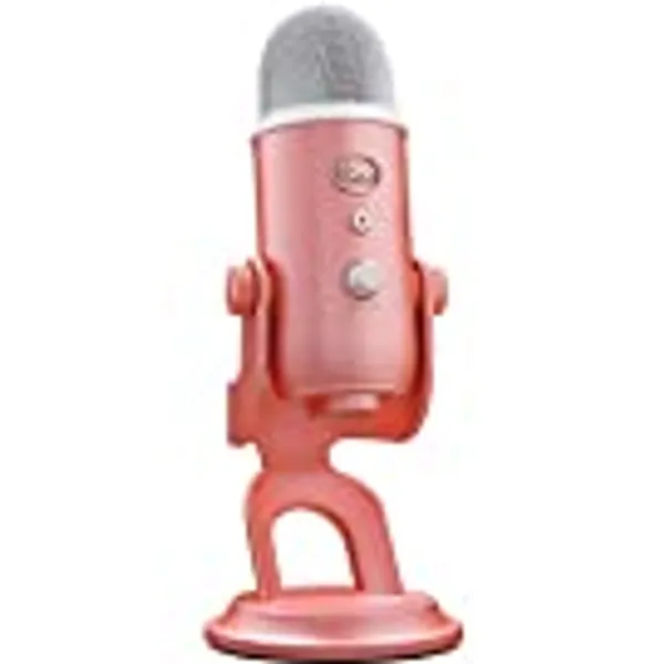 Logitech Blue Yeti Premium USB Gaming Microphone for Streaming, Blue VO!CE Software, PC, Podcast, Studio, Computer Mic, Exclusive Streamlabs Themes, Special Edition Finish - Pink Dawn