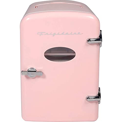 Frigidaire EFMIS175-PINK Portable Mini Fridge-Retro Extra Large 9-Can Travel Compact Refrigerator, Pink - PINK - Refrigerator