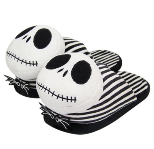 Winter Plush Jack Skellington Slippers - A / 4.5-8.5