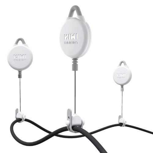 [Pro Version] KIWI design VR Cable Management, 6 Packs Retractable Ceiling Pulley System for Quest/Quest 2/Valve Index/HTC Vive/HTC Vive Pro/Rift S/Microsoft MR VR Accessories (White) / VR Cable Management V2 Black