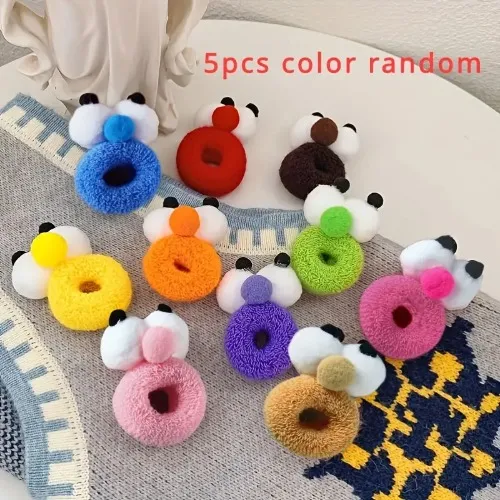 1pc 5pcs Adorable Funny Cool Big Eyes Design Scrunchy Soft Elastic Bun Ponytail Holders Hair Ties Women Girls Casual Party Supplies Photo Props - Toys & Games - Temu Germany