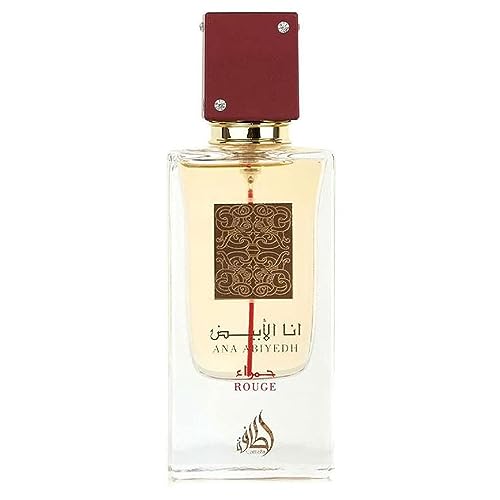 Lattafa Perfumes Ana Abiyedh Rouge for Unisex Eau de Parfum Spray, 2.0 Ounce / 60 ml - Amber Wood - 2 Fl Oz (Pack of 1)