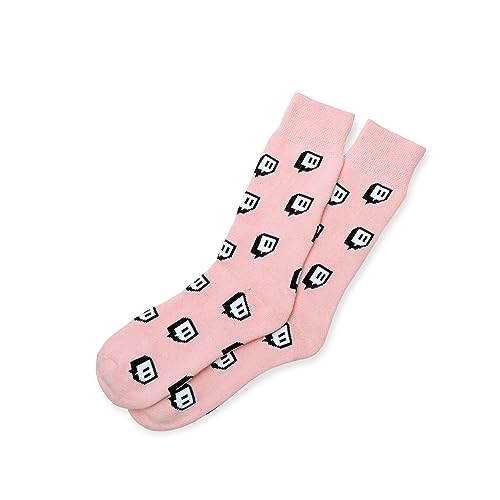 Twitch Crew Sock - One Size - Pink Glitch